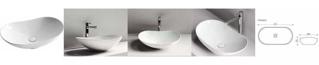 Раковина «Ceramica Nova» Element 61/36 CN6015 фарфоровая белая Раковина «Ceramica Nova» Element 61/36 CN6015 фарфоровая белая