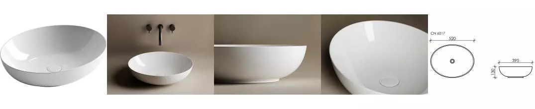 Раковина «Ceramica Nova» Element 52/39 CN6017 фарфоровая белая