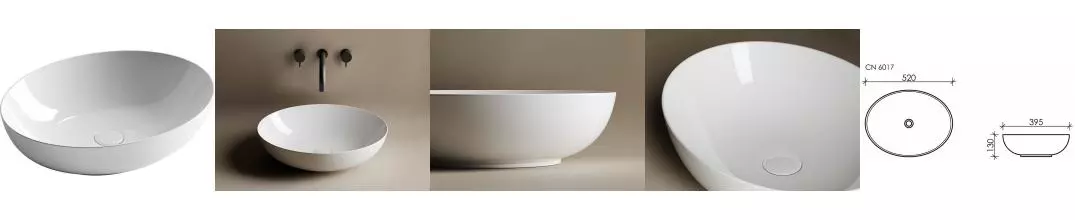 Раковина «Ceramica Nova» Element 52/39 CN6017 фарфоровая белая Раковина «Ceramica Nova» Element 52/39 CN6017 фарфоровая белая