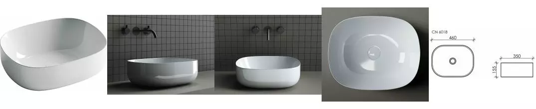 Раковина «Ceramica Nova» Element 46/35 CN6018 фарфоровая белая Раковина «Ceramica Nova» Element 46/35 CN6018 фарфоровая белая