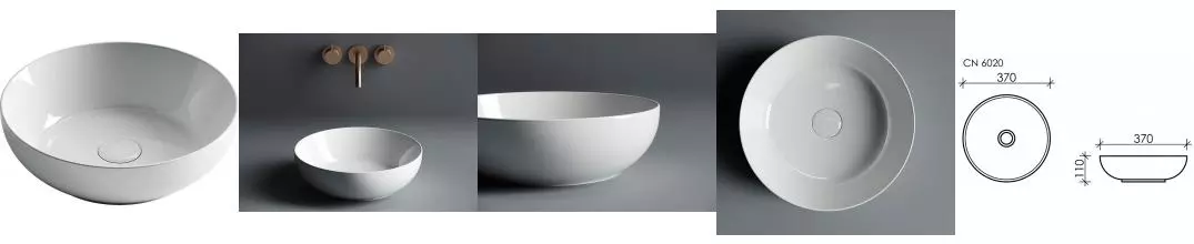 Раковина «Ceramica Nova» Element 37/37 CN6020 фарфоровая белая