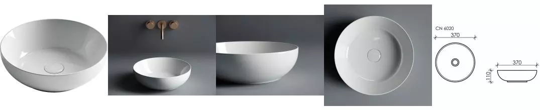 Раковина «Ceramica Nova» Element 37/37 CN6020 фарфоровая белая Раковина «Ceramica Nova» Element 37/37 CN6020 фарфоровая белая
