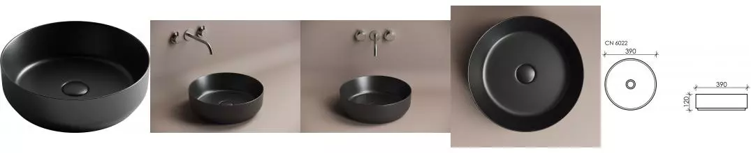 Раковина «Ceramica Nova» Element 39/39 CN6022MB фарфоровая черная матовая Раковина «Ceramica Nova» Element 39/39 CN6022MB фарфоровая черная матовая
