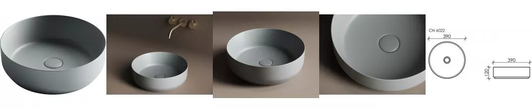 Раковина «Ceramica Nova» Element 39/39 CN6022MH фарфоровая антрацит матовый