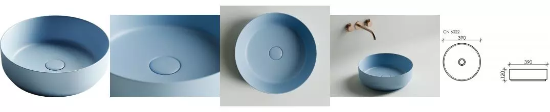 Раковина «Ceramica Nova» Element 39/39 CN6022ML фарфоровая голубая матовая Раковина «Ceramica Nova» Element 39/39 CN6022ML фарфоровая голубая матовая