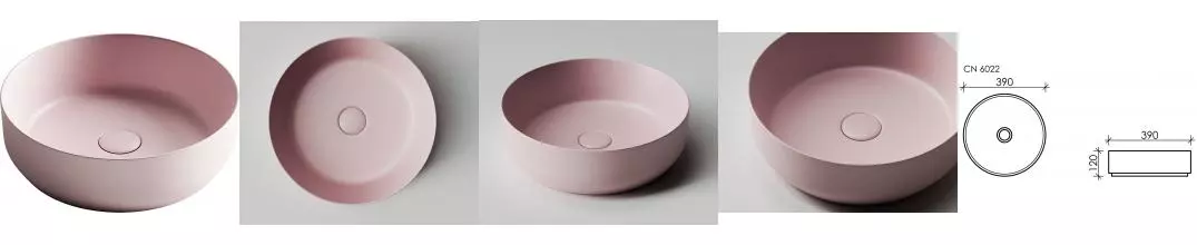 Раковина «Ceramica Nova» Element 39/39 CN6022MP фарфоровая розовая матовая Раковина «Ceramica Nova» Element 39/39 CN6022MP фарфоровая розовая матовая