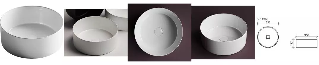 Раковина «Ceramica Nova» Element 36/36 CN6032 фарфоровая белая Раковина «Ceramica Nova» Element 36/36 CN6032 фарфоровая белая