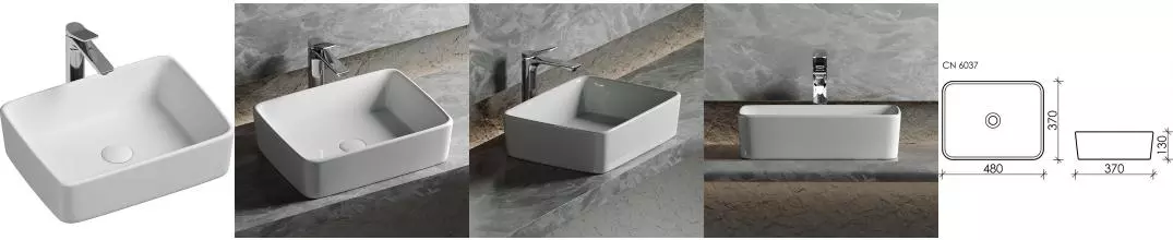 Раковина «Ceramica Nova» Element 48/37 CN6037 фарфоровая белая Раковина «Ceramica Nova» Element 48/37 CN6037 фарфоровая белая