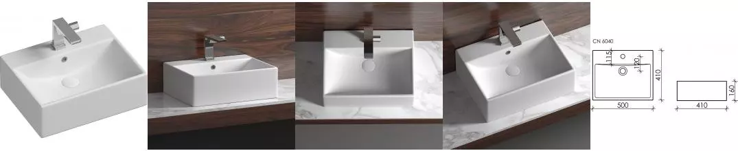 Раковина «Ceramica Nova» Element 50/41 CN6040 фарфоровая белая Раковина «Ceramica Nova» Element 50/41 CN6040 фарфоровая белая