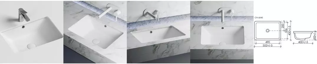 Раковина «Ceramica Nova» Element 55/40 CN6045 фарфоровая белая