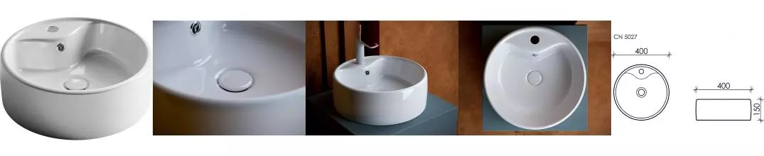Раковина «Ceramica Nova» Element 40/40 CN5027 фарфоровая белая Раковина «Ceramica Nova» Element 40/40 CN5027 фарфоровая белая