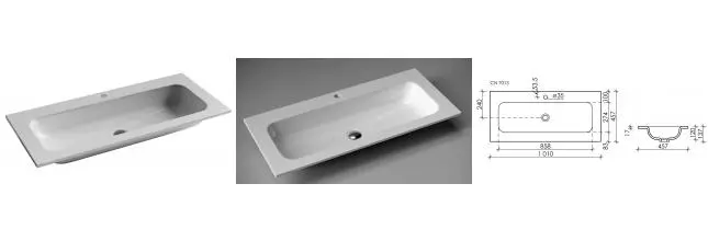 Раковина «Ceramica Nova» Element 101/45 CN7013 фарфоровая белая