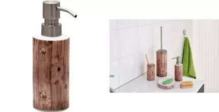 Дозатор для мыла «Ridder» Woody 2112508 на стол бежевый/коричневый