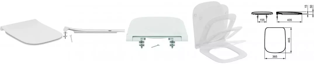 Сиденье для унитаза «Ideal Standard» I life A T481301 дюропласт с микролифтом белое