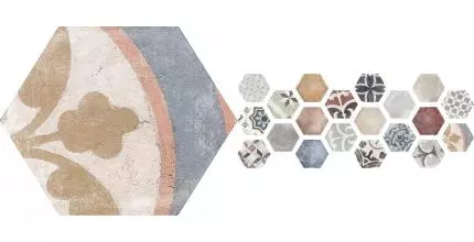 Напольная плитка «ITT Ceramic» Marrakech Hexa Matt. 26,7x23,2 00000015423 мультиколор