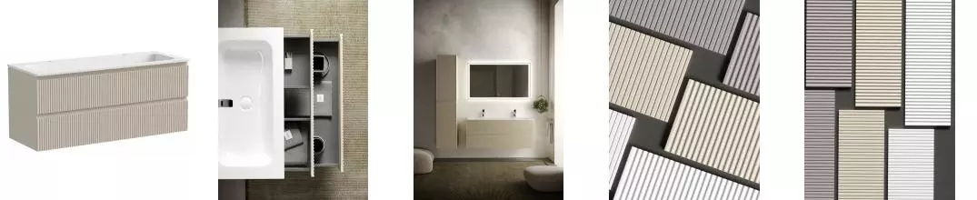 Тумба с раковиной «Sancos» Snob R 120 (Element 121/46 двойная) подвесная Beige Soft Тумба с раковиной «Sancos» Snob R 120 (Element 121/46 двойная) подвесная Beige Soft