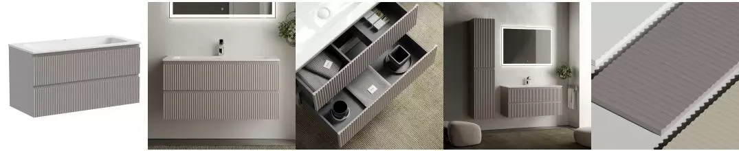 Тумба с раковиной «Sancos» Snob R 100 (Element 101/46) подвесная Doha Soft