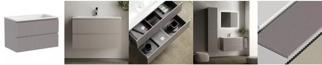 Тумба с раковиной «Sancos» Snob R 80 (Element 81/46) подвесная Doha Soft