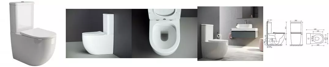 Унитаз компакт безободковый «Ceramica Nova» Mia CN1801-B/CN1801-T белый с сиденьем дюропласт с микролифтом белое Унитаз компакт безободковый «Ceramica Nova» Mia CN1801-B/CN1801-T белый с сиденьем дюропласт с микролифтом белое