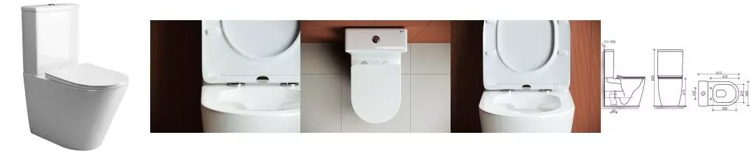 Унитаз компакт безободковый «Ceramica Nova» Highlight CN1802-B/CN1802-T белый с сиденьем дюропласт с микролифтом белое Унитаз компакт безободковый «Ceramica Nova» Highlight CN1802-B/CN1802-T белый с сиденьем дюропласт с микролифтом белое
