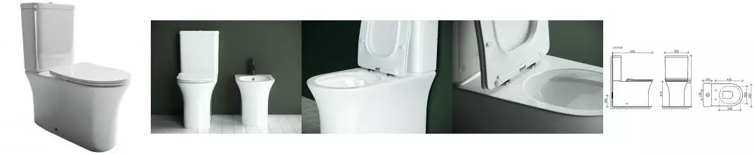 Унитаз компакт безободковый «Ceramica Nova» Star CN1904-B/CN1904-T белый с сиденьем дюропласт с микролифтом белое Унитаз компакт безободковый «Ceramica Nova» Star CN1904-B/CN1904-T белый с сиденьем дюропласт с микролифтом белое