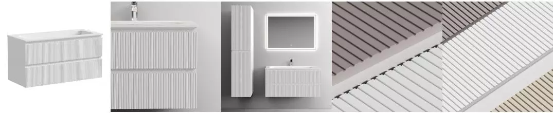 Тумба с раковиной «Sancos» Snob T 100 (Element 101/46) подвесная Bianco