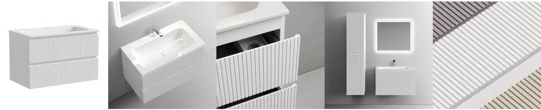 Тумба с раковиной «Sancos» Snob T 80 (Element 81/46) подвесная Bianco