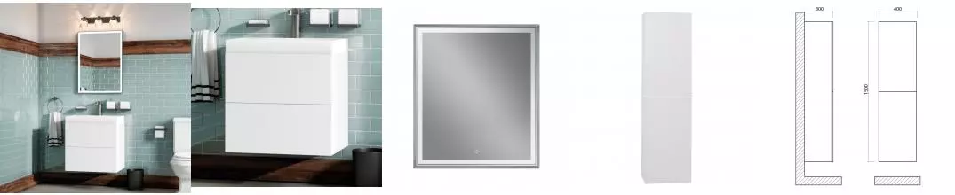 Мебель для ванной подвесная «Art&Max» Verona push 70 Bianco opaco Мебель для ванной подвесная «Art&Max» Verona push 70 Bianco opaco
