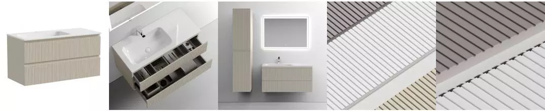 Тумба с раковиной «Sancos» Snob T 100 (Element 101/46) подвесная Beige Soft левая Тумба с раковиной «Sancos» Snob T 100 (Element 101/46) подвесная Beige Soft левая