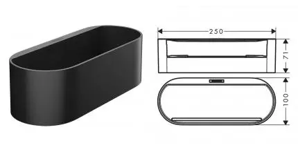 Корзина для хранения «Hansgrohe» WallStoris 27912670 чёрная матовая Корзина для хранения «Hansgrohe» WallStoris 27912670 чёрная матовая