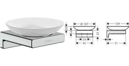 Мыльница «Hansgrohe» AddStoris 41746000 на стену хром Мыльница «Hansgrohe» AddStoris 41746000 на стену хром