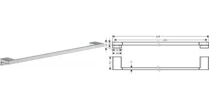 Полотенцедержатель «Hansgrohe» AddStoris 41747000 на стену хром Полотенцедержатель «Hansgrohe» AddStoris 41747000 на стену хром