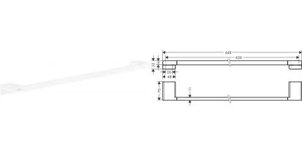 Полотенцедержатель «Hansgrohe» AddStoris 41747700 на стену белый матовый Полотенцедержатель «Hansgrohe» AddStoris 41747700 на стену белый матовый