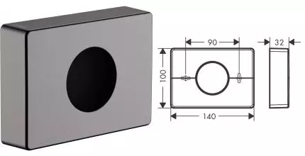Диспенсер для пакетов «Hansgrohe» AddStoris 41773340 на стену шлифованный чёрный хром Диспенсер для пакетов «Hansgrohe» AddStoris 41773340 на стену шлифованный чёрный хром