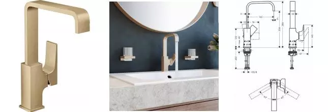 Смеситель для раковины «Hansgrohe» Metropol 32511140 с донным клапаном шлифованная бронза Смеситель для раковины «Hansgrohe» Metropol 32511140 с донным клапаном шлифованная бронза