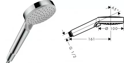 Ручная лейка «Hansgrohe» Vernis Blend 26270000 хром Ручная лейка «Hansgrohe» Vernis Blend 26270000 хром