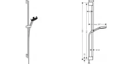 Душевой гарнитур «Hansgrohe» Pulsify Select 24170000 хром