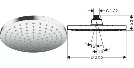 Верхний душ «Hansgrohe» Vernis Blend 26271000 хром Верхний душ «Hansgrohe» Vernis Blend 26271000 хром