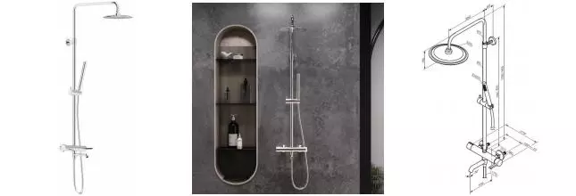 Душевая система «Damixa» Scandinavian Pure 936740000 хром Душевая система «Damixa» Scandinavian Pure 936740000 хром