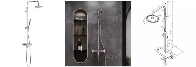 Душевая система «Damixa» Scandinavian Pure 936730000 хром Душевая система «Damixa» Scandinavian Pure 936730000 хром