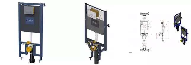 Инсталляция для унитаза «Isvea» Durezza 52DR0201I 100 мм