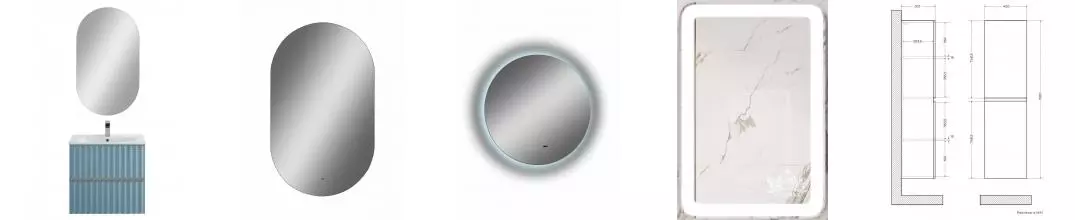Мебель для ванной подвесная «Art&Max» Elegant 60 с LED подсветкой ручек ниагара Мебель для ванной подвесная «Art&Max» Elegant 60 с LED подсветкой ручек ниагара