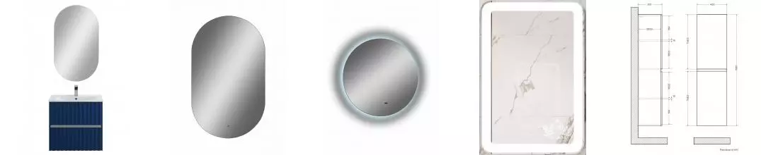 Мебель для ванной подвесная «Art&Max» Elegant 60 с LED подсветкой ручек сапфир Мебель для ванной подвесная «Art&Max» Elegant 60 с LED подсветкой ручек сапфир