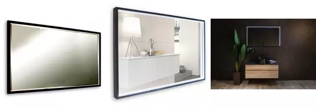 Зеркало «Art&Max» Aversa 120/70 с подсветкой чёрное матовое Зеркало «Art&Max» Aversa 120/70 с подсветкой чёрное матовое