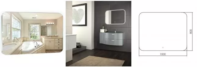 Зеркало «Art&Max» Modica 100/80 с подсветкой Зеркало «Art&Max» Modica 100/80 с подсветкой