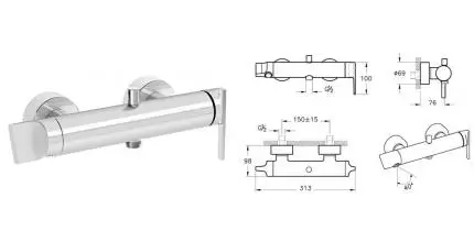 Смеситель для ванны «Vitra» Suit A42818 хром
