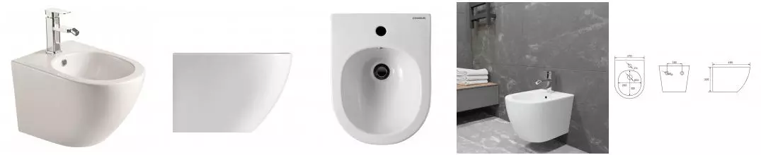 Подвесное биде «Charus» Canberra BD700-141W белое