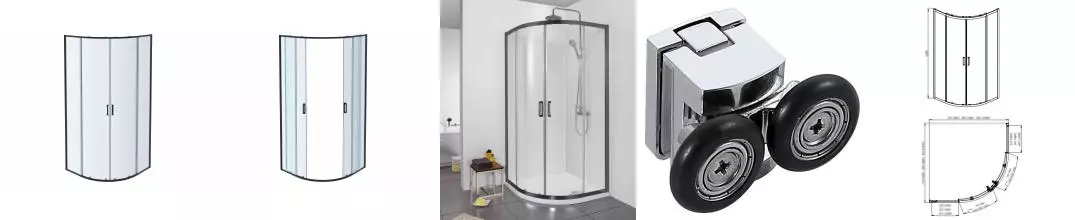 Душевой угол-ограждение «Акватек» AQ ARI RO10020BL 100/100 прозрачный/чёрный четверть круга без поддона Душевой угол-ограждение «Акватек» AQ ARI RO10020BL 100/100 прозрачный/чёрный четверть круга без поддона