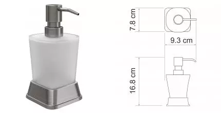 Дозатор для мыла «WasserKRAFT» Amper K-5499N на стол никель