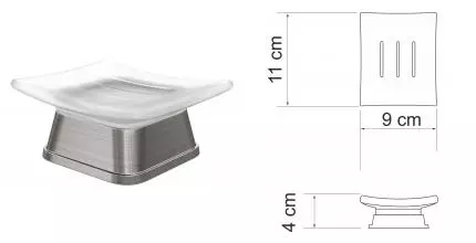 Мыльница «WasserKRAFT» Amper K-5429N на стол никель Мыльница «WasserKRAFT» Amper K-5429N на стол никель